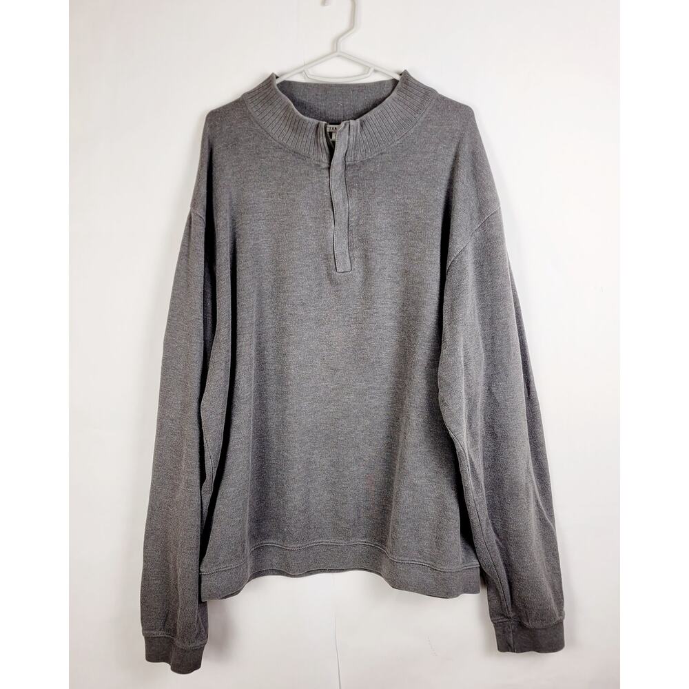 Cutter and Buck grey Supima cotton quarter zip long sleeve sweatshirt Size XL